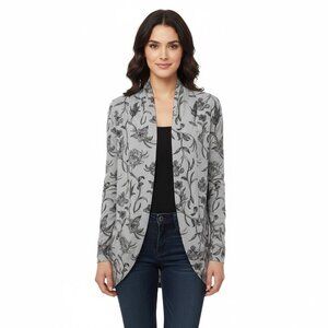 Grey Floral Women's Cardigan